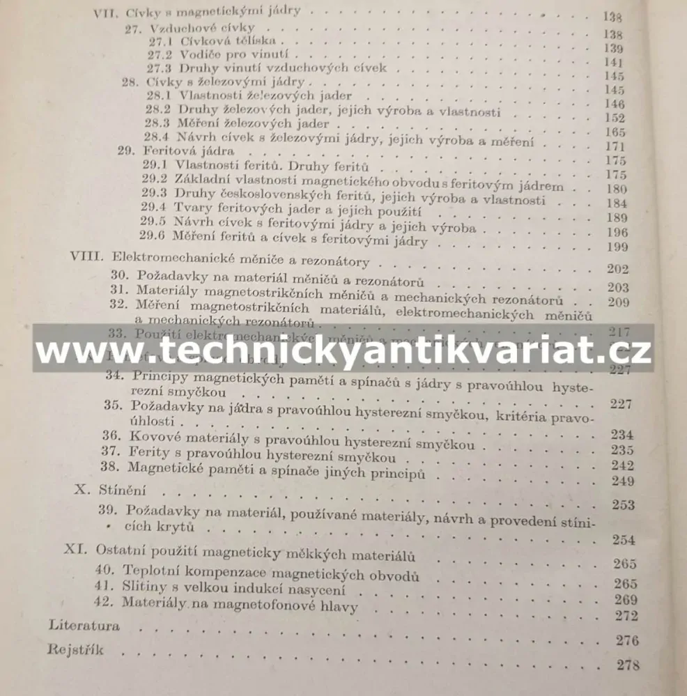 Magnetický měkké materiály ve sdělovací technice - Faktor, Hroudný, Starý, Tischer (1961)