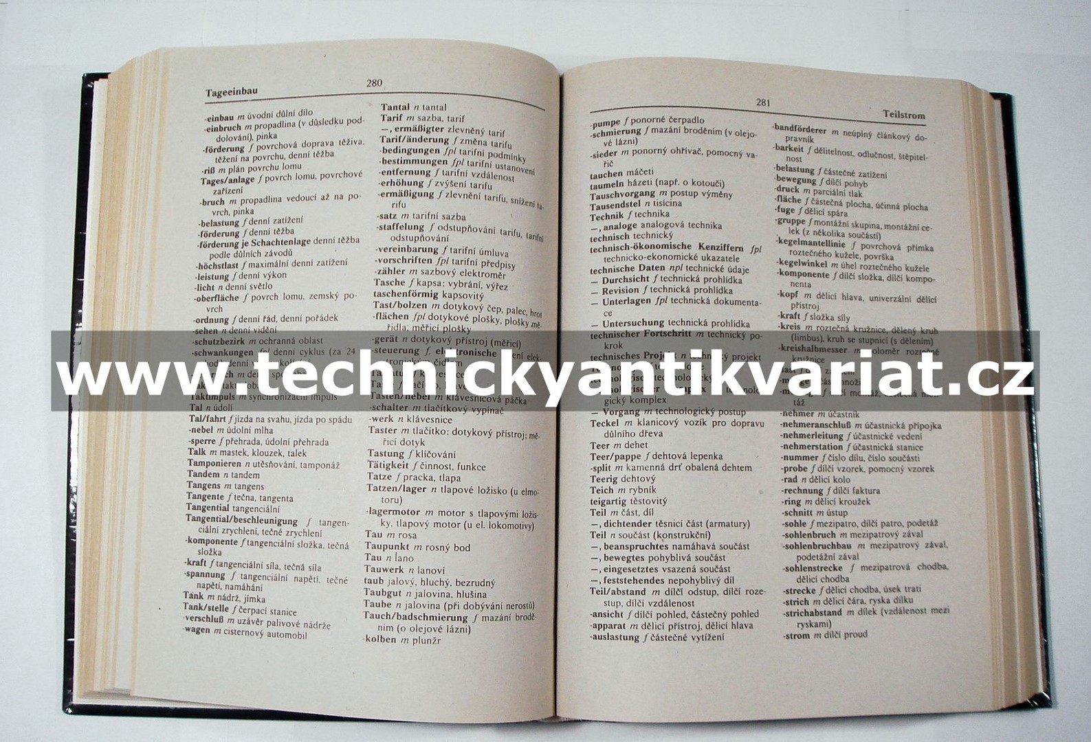 Technický slovník česko-německý, německo-český