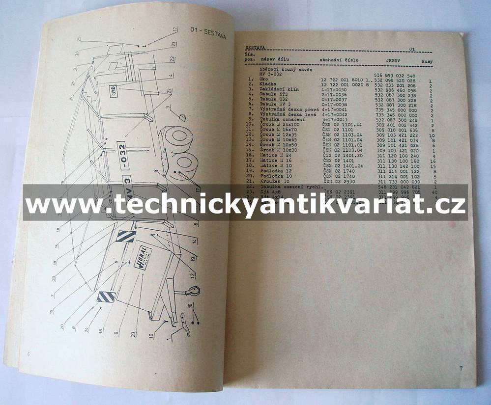 Sběrací krmný návěs MV3-032