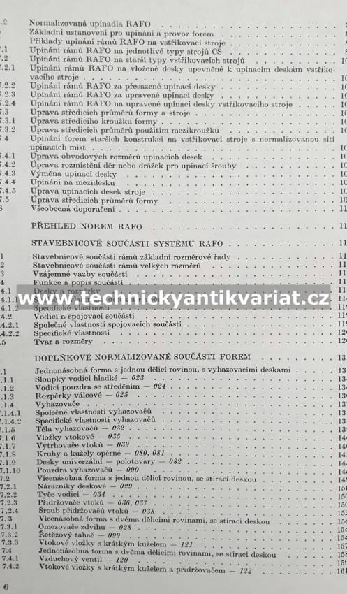 Standardizace rámů a součástí forem pro vstřikování termoplastů - Hendrych, Weber, Doležal (1986)