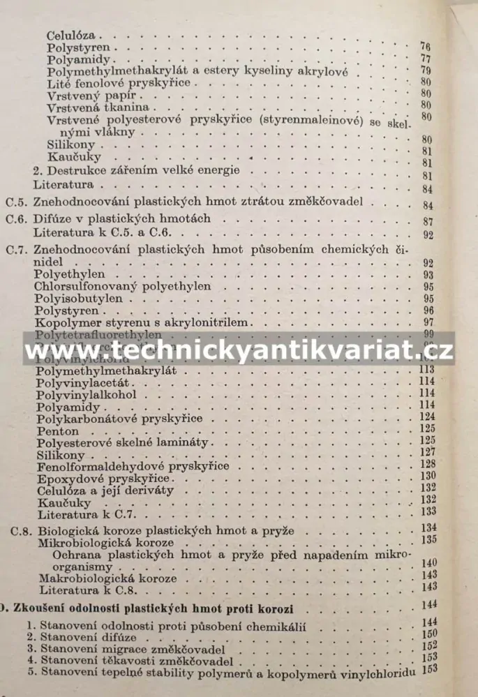 Koroze plastických hmot a pryže - Břetislav Doležal (1960)