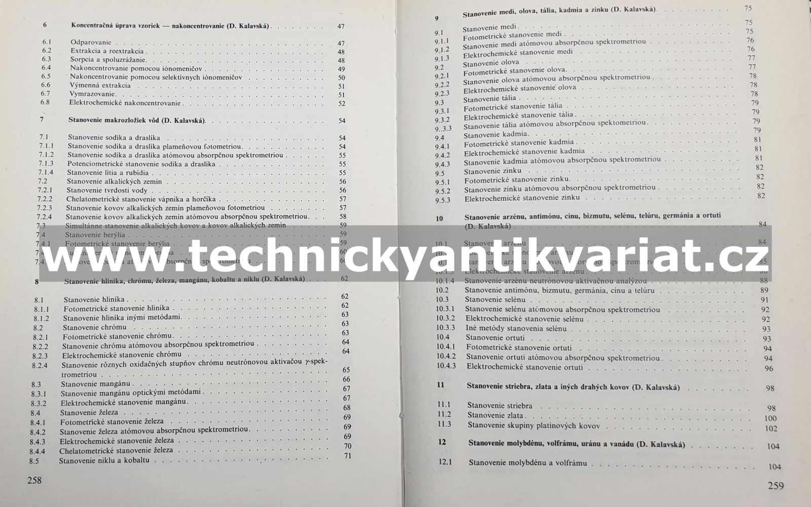 Analýza Vod - Kalavská, Holoubek (1987)