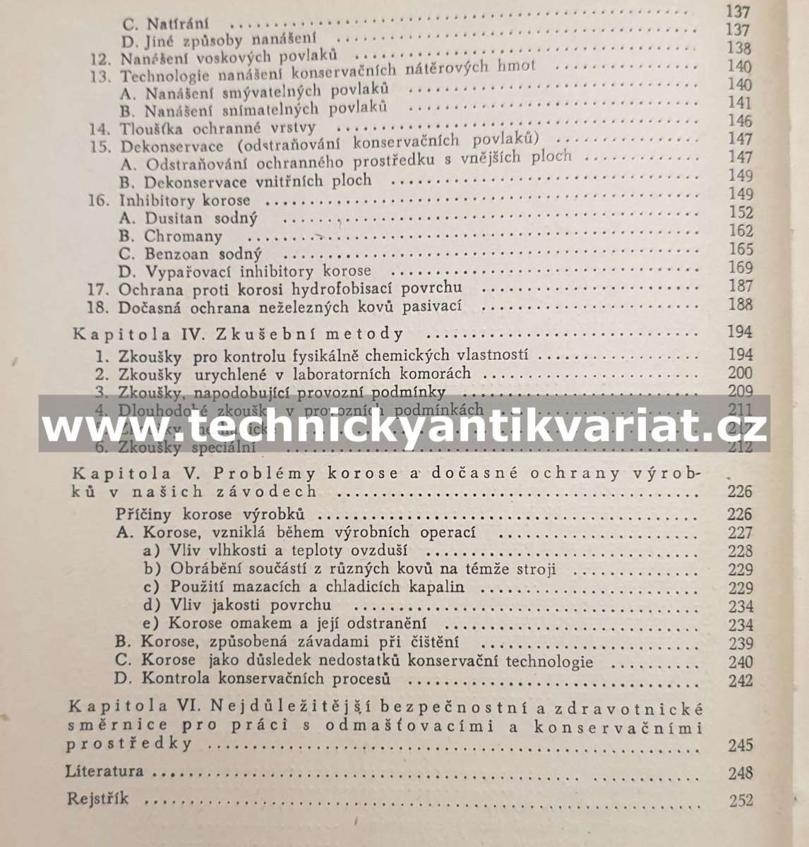 Konservování kovových výrobků - Růžička, Svoboda (1959)
