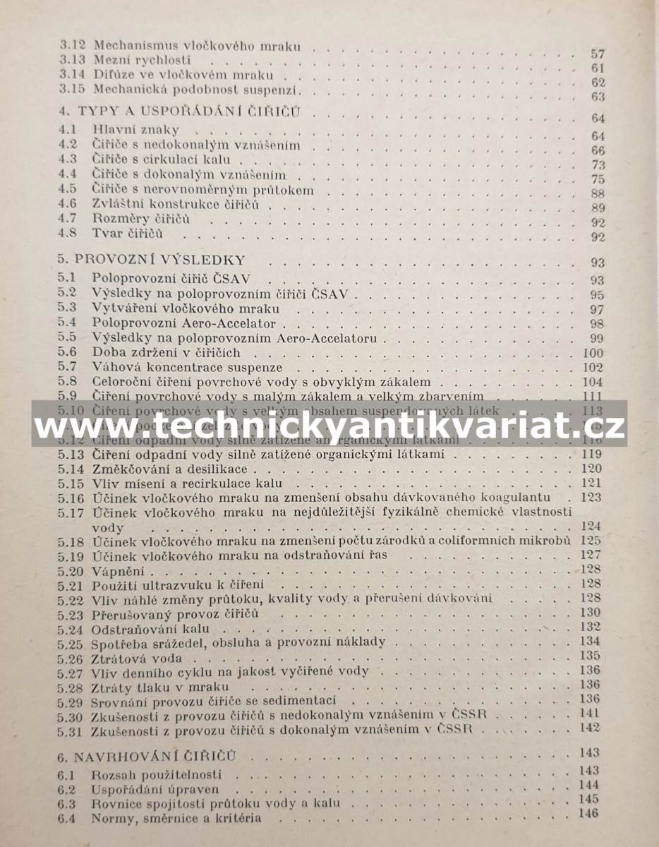Úprava vody vločkovým mrakem - Tesařík, Mičán (1964)