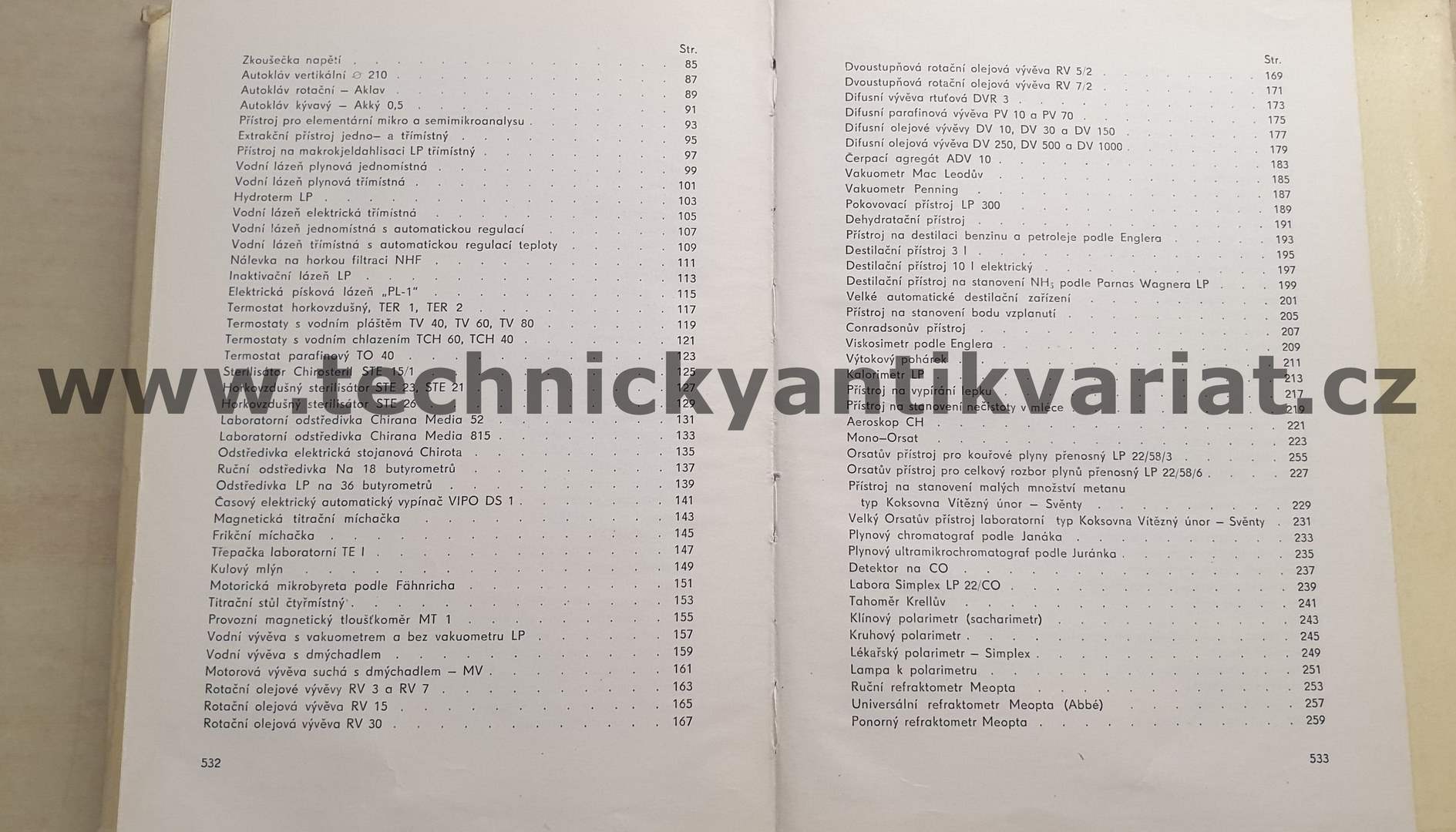 Katalog laboratorních přístrojů 1960