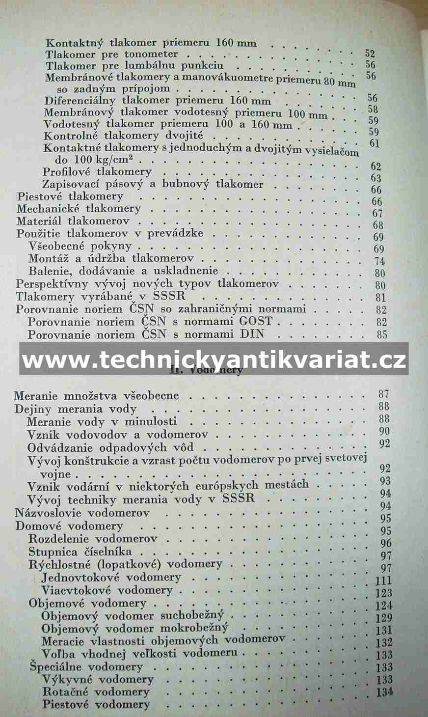 Tlakomery, vodomery, plynomery