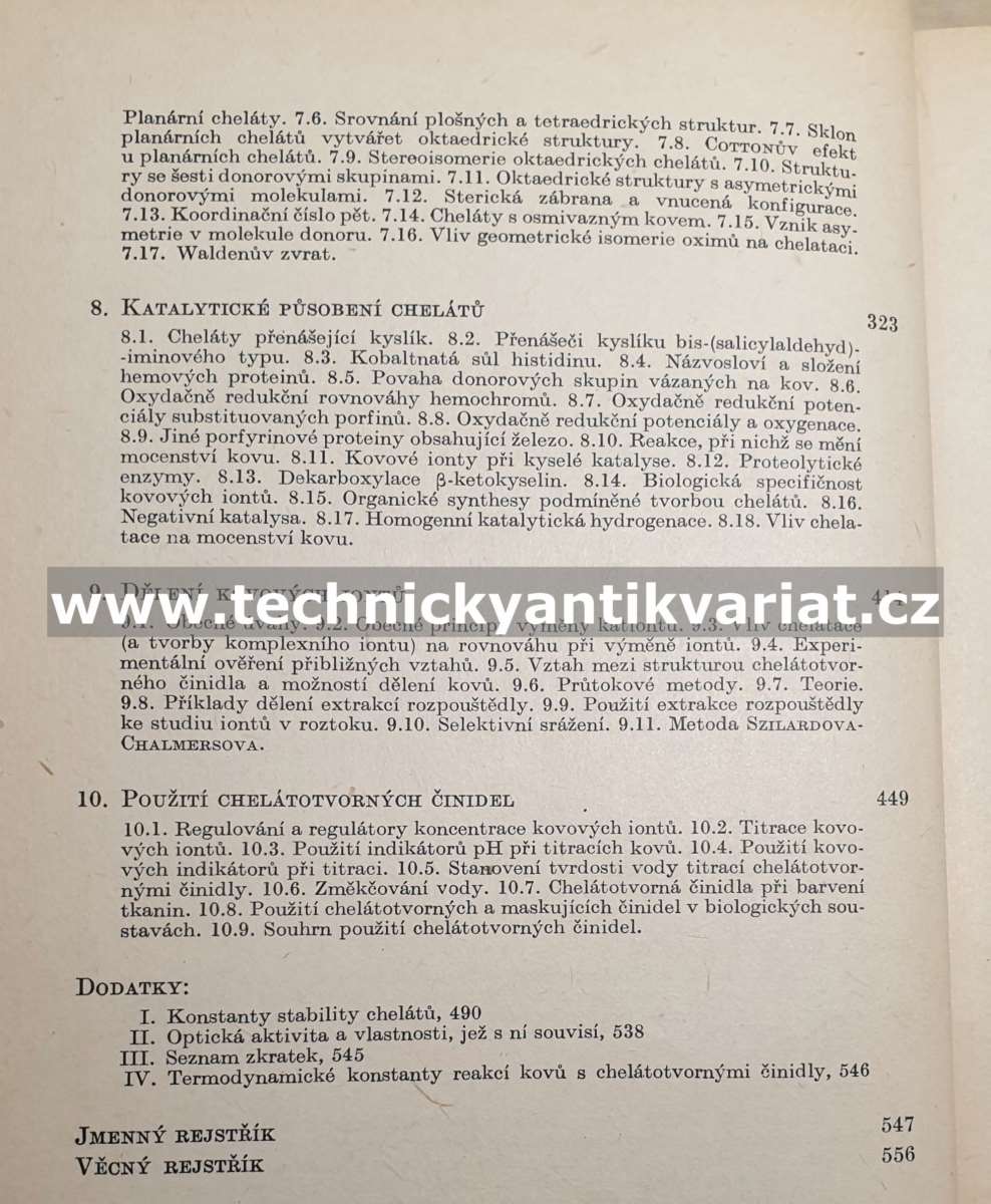 Chemie kovových chelátů - Marteill, Calvin (1959)