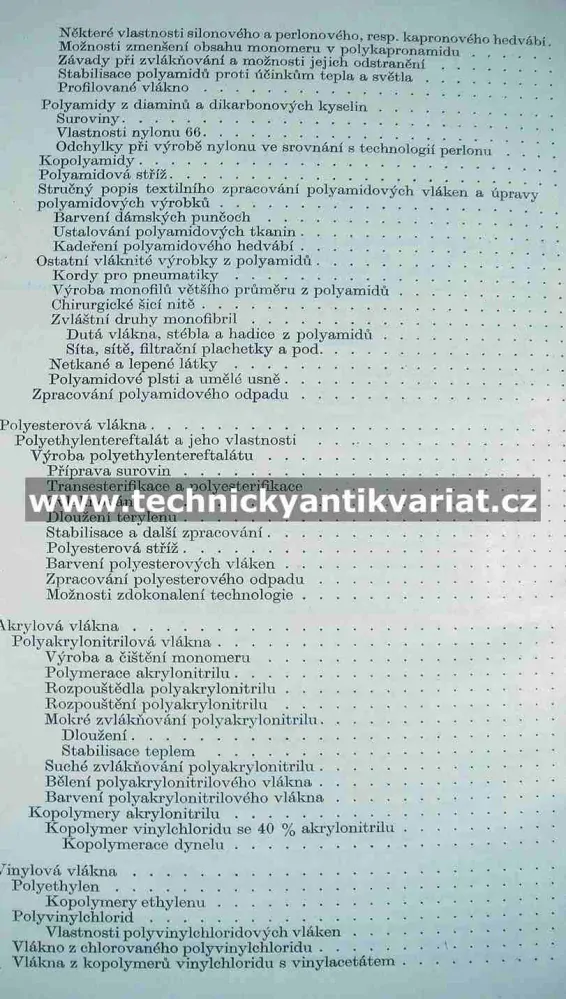 Technologie synthetických vláken - Artur Stoy (1957)