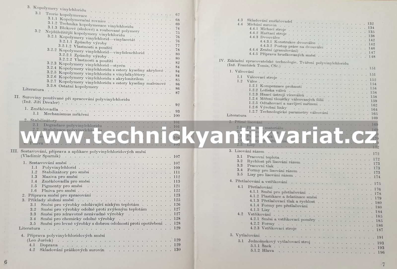 PVC výroba, zpracování a použití - Kubík, Gřunděl (1965)