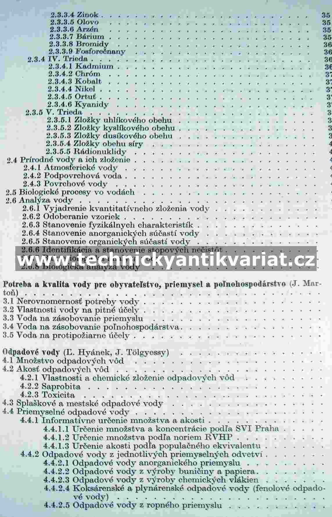 Získavanie úprava čistenie a ochrana vod - Martoň, Tolgyessy, Hyanek, Piatrik (1984)