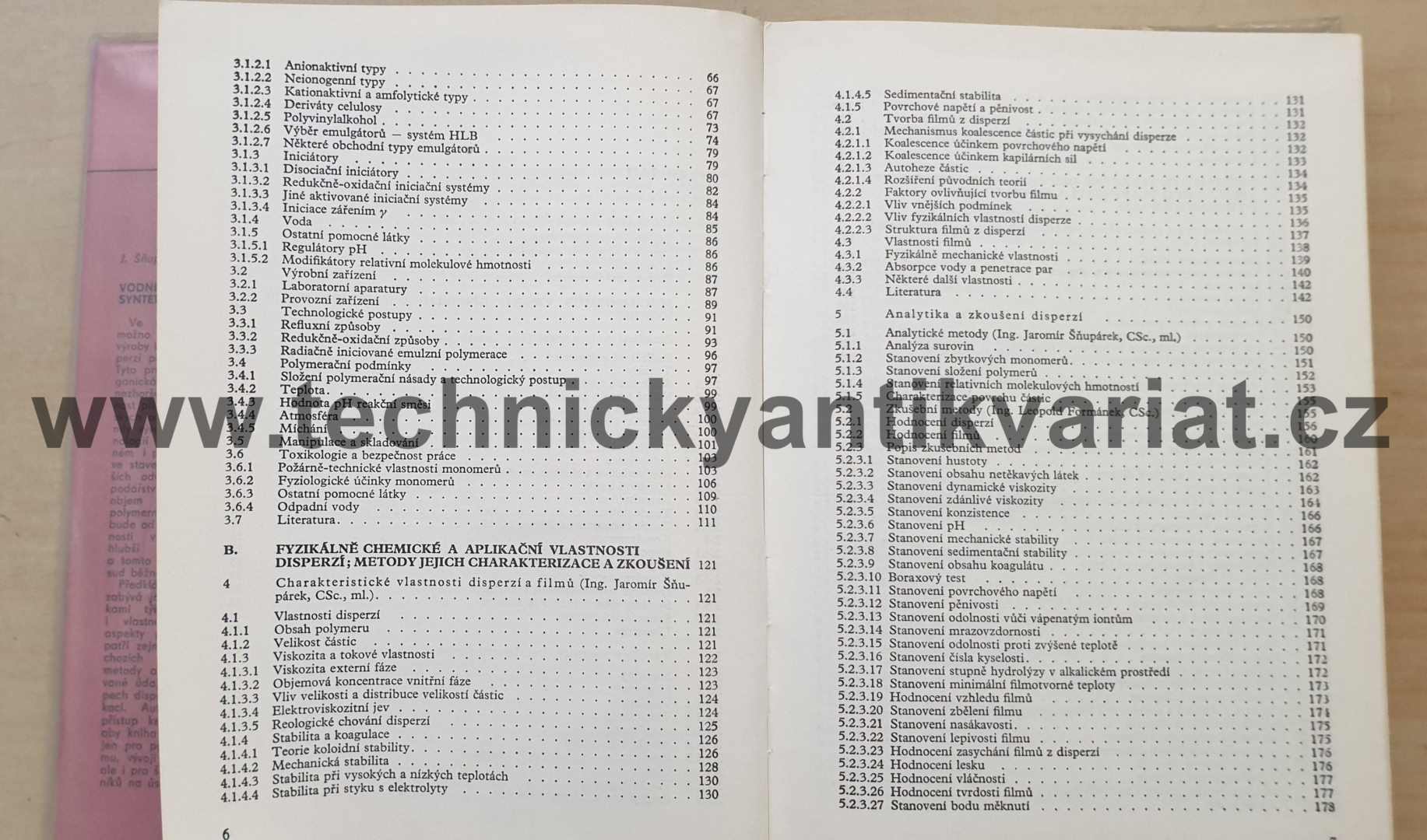 Vodné disperze syntetických polymerů - J. Šňupárek ml., L. Formánek (1979)