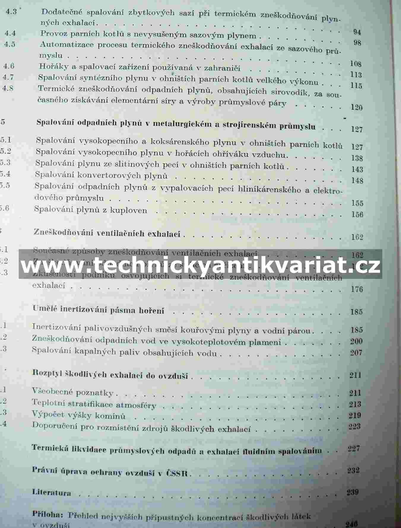 Zneškodňování průmyslových exhalací spalováním - V. A. Spejšer (1983)