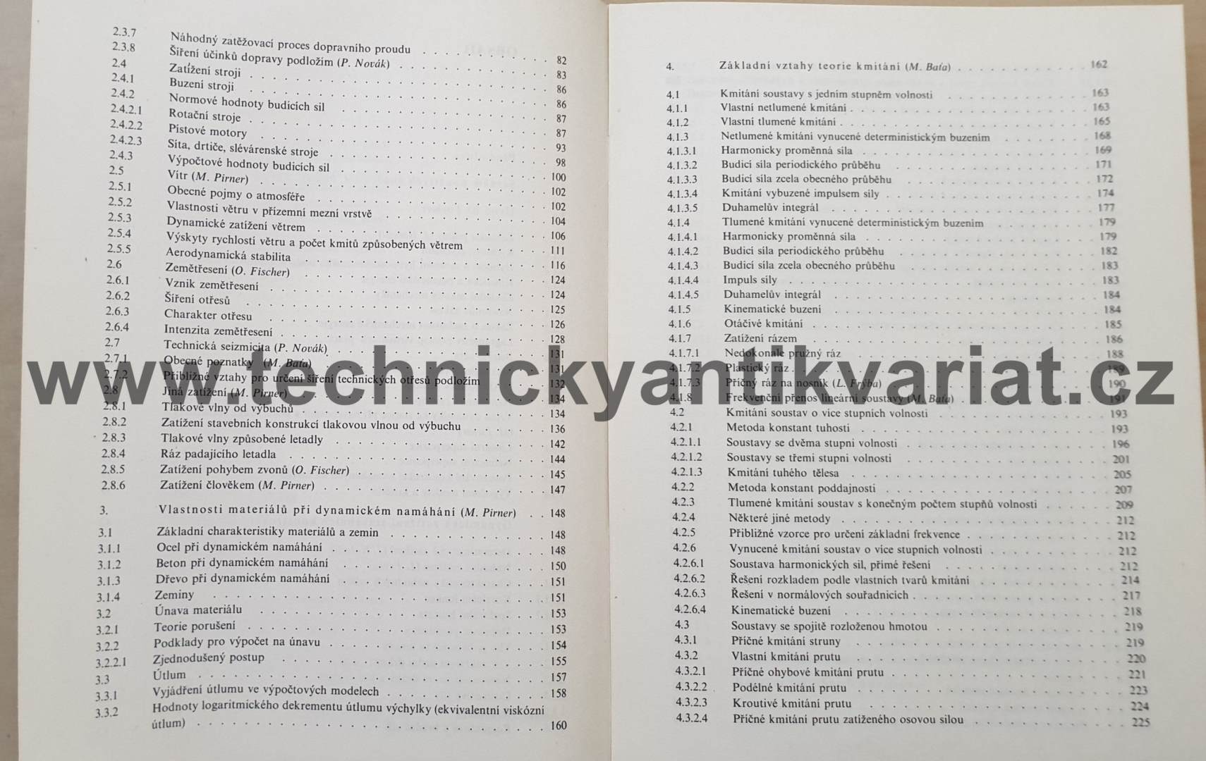 Dynamika stavebních konstrukcí - Pirner, Baťa, Fischer, Frýba, Hořejší, Novák (1989)