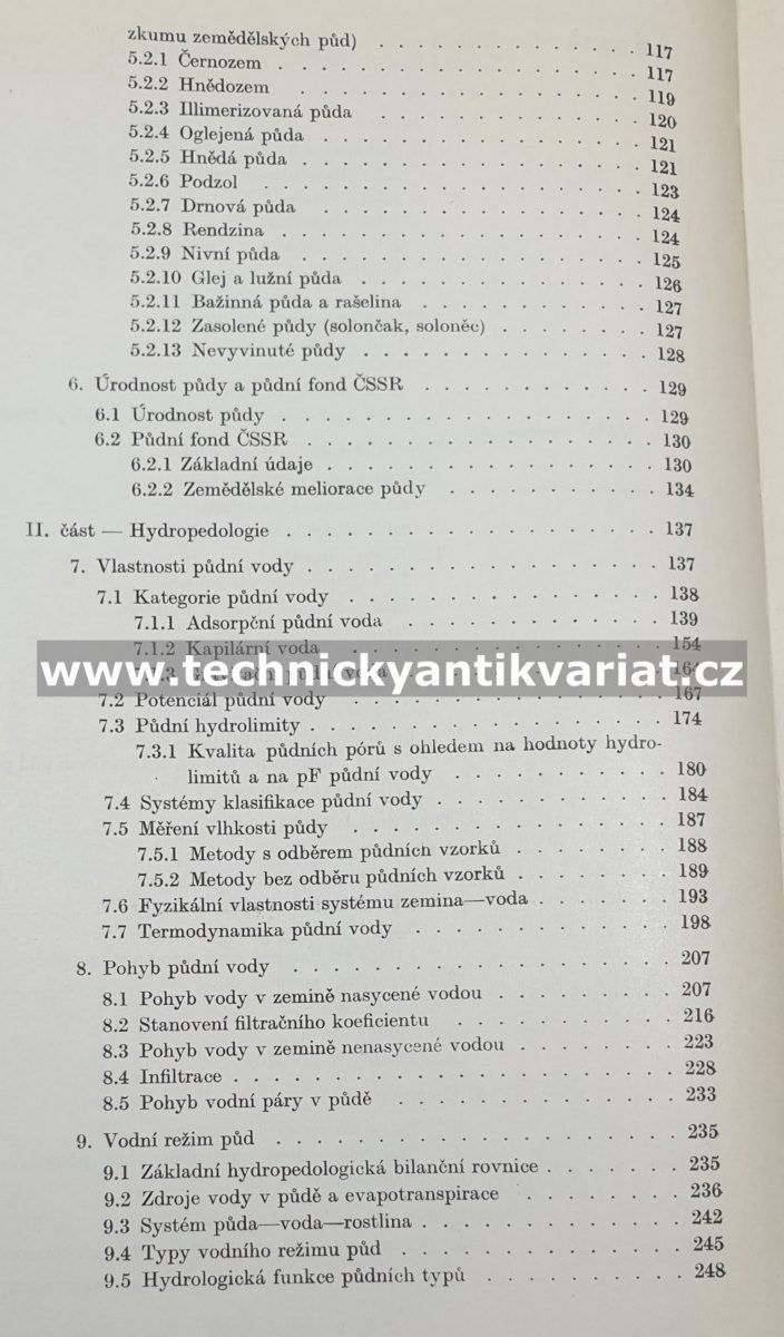Vodohospodářská pedologie - Miroslav Kutílek (1966)