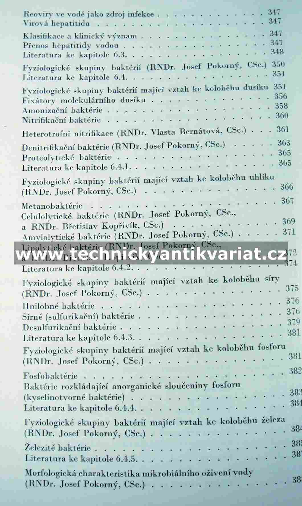 Hygienický význam životních dějů ve vodách