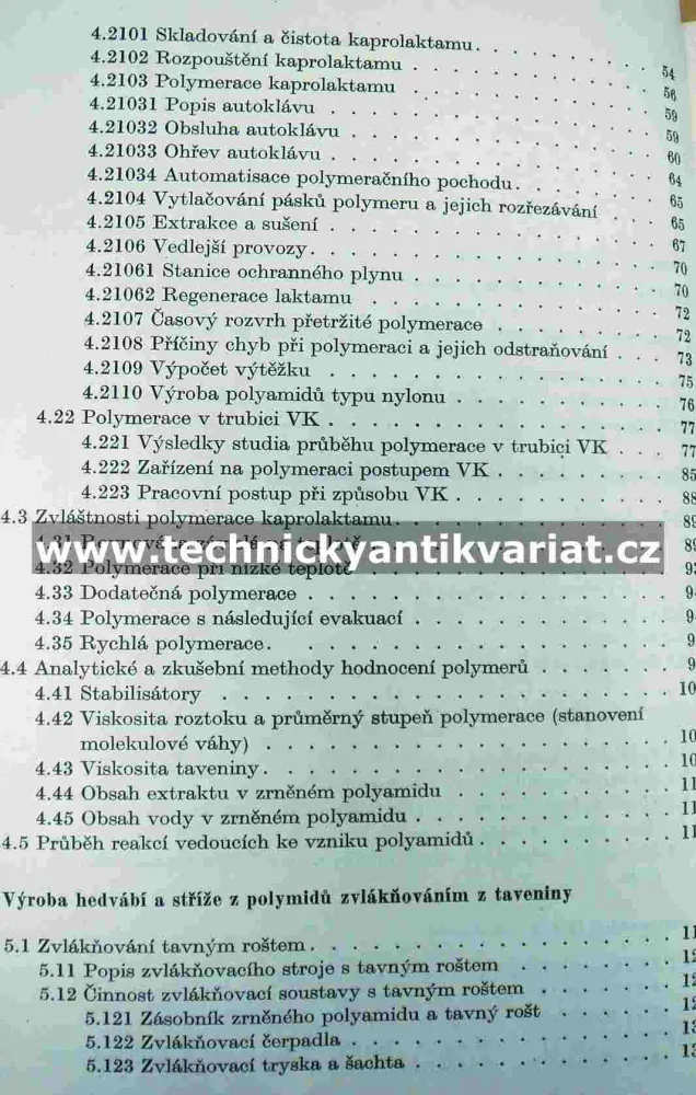Syntetická vlákna z polyamidů - H. Klare (1957)