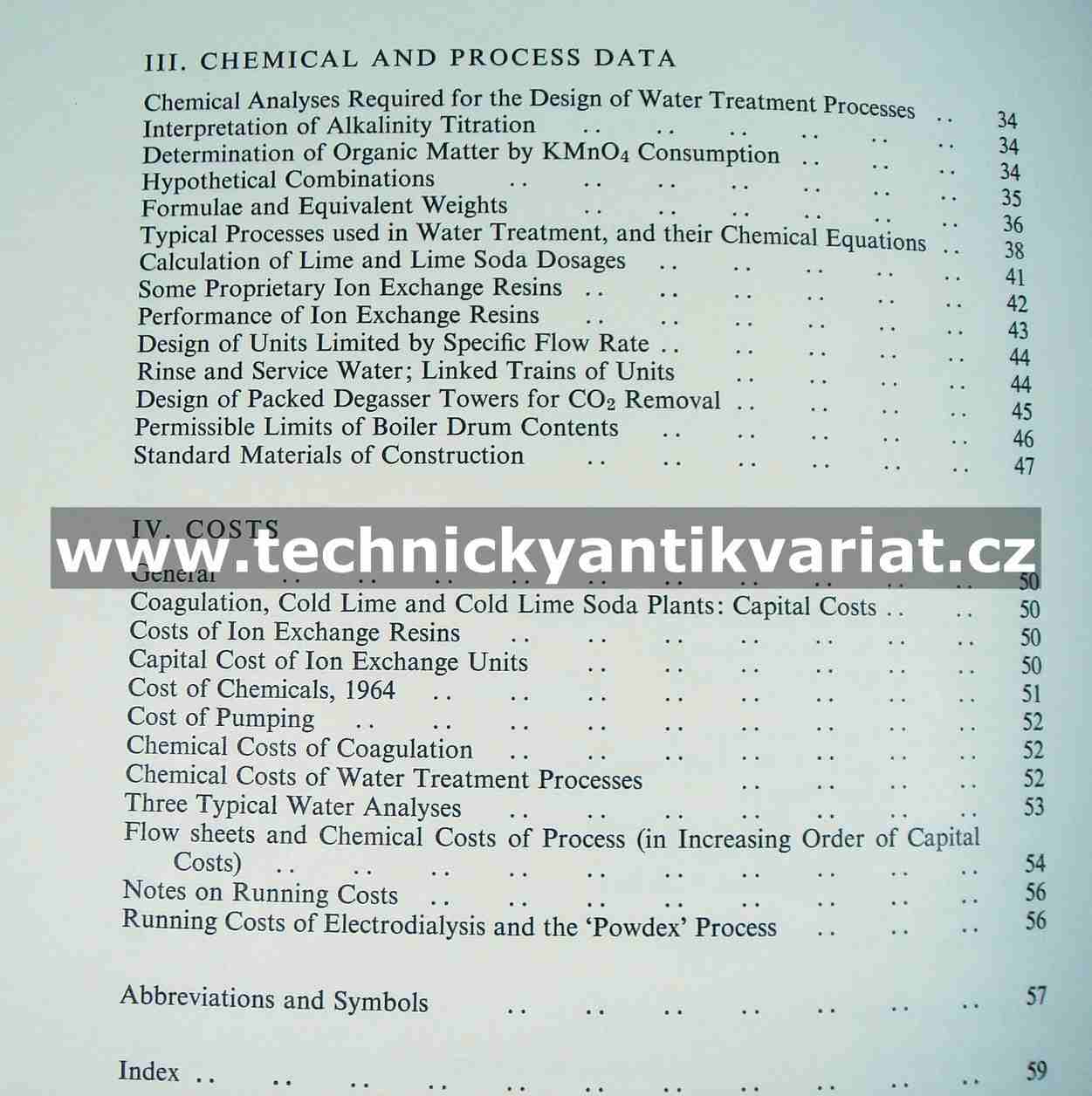 Water Treatment data