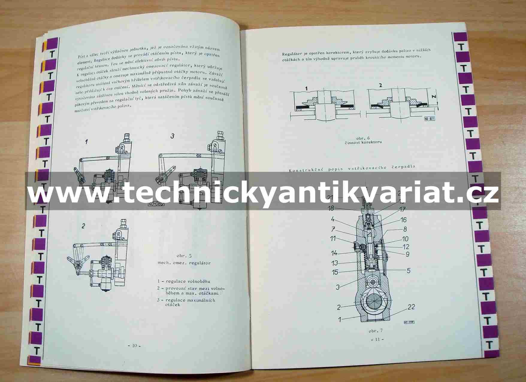 Škoda 706 vstřikovací zařízení