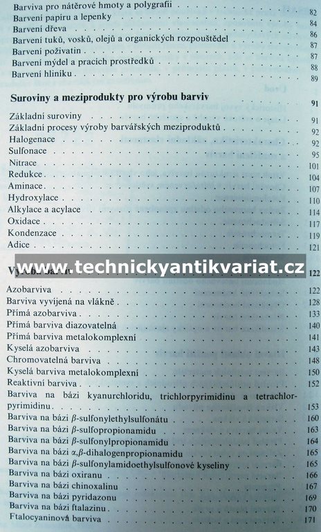 Barviva používaná v technické praxi