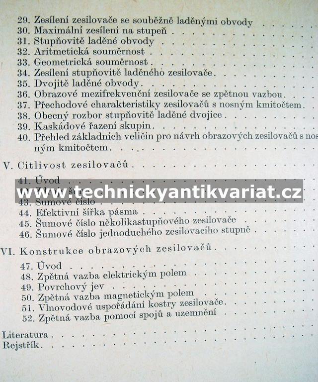Obrazové zesilovače pro televizi a měřící techniku - Bednařík, Daněk (1957)