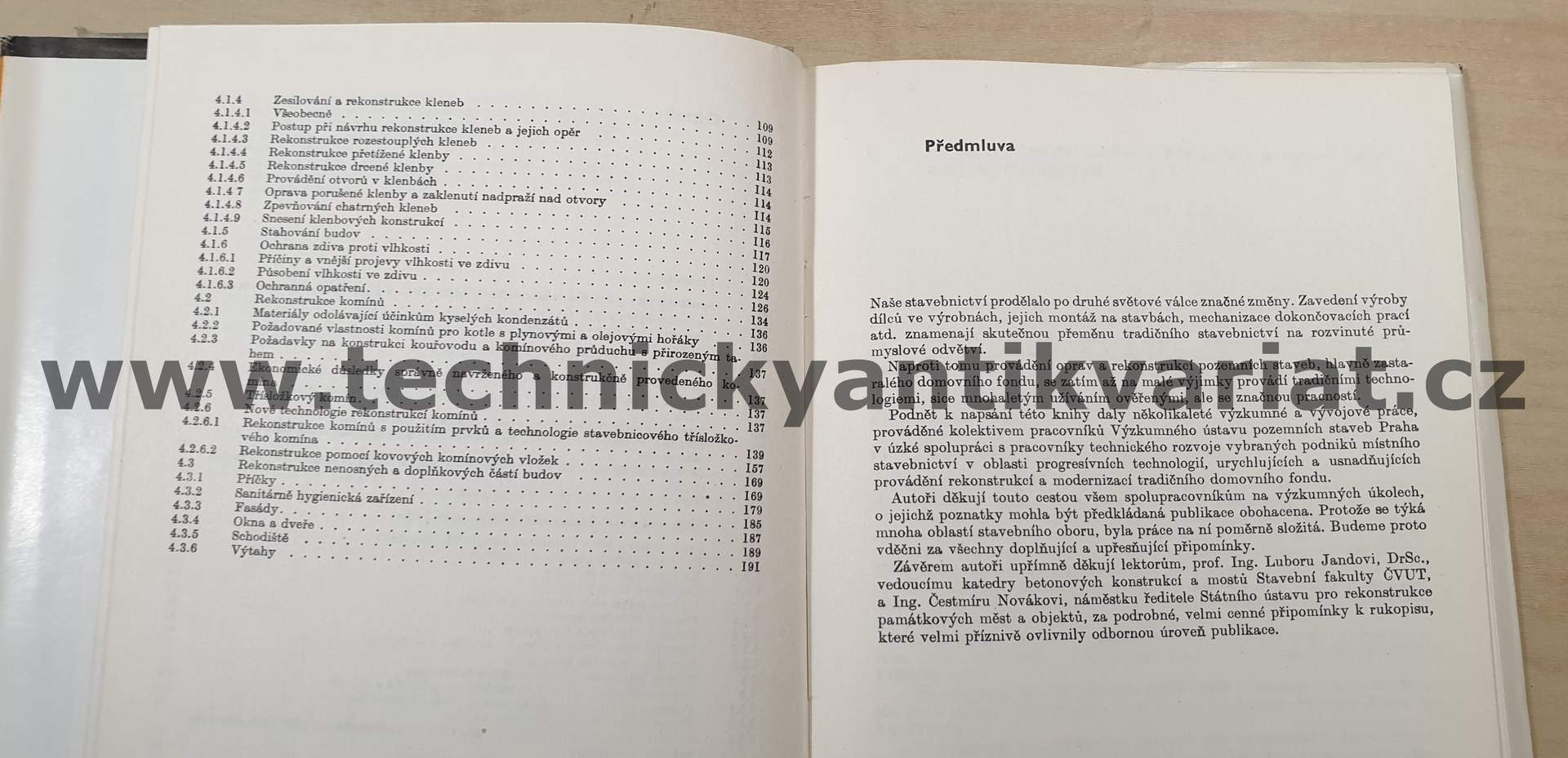 Rekonstrukce a opravy budov - Landa, Kyš, Slavík (1983)