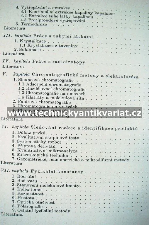 Práce s malými kvanty v organické laboratoři