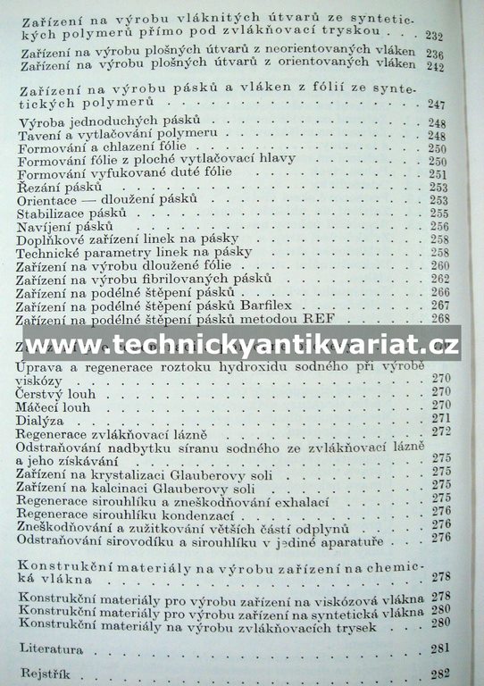 Stroje a zařízení ve výrobě chemických vláken - Vilém Rychlík (1981)