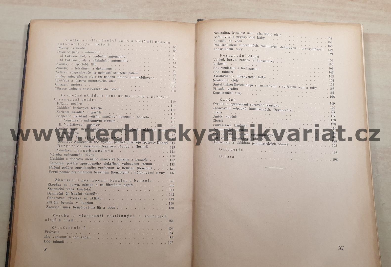 Benzín, benzol, oleje a kaučuk - Jaroslav Formánek (1922)