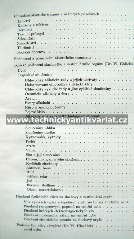 Poškození krčních, nosních a ušních orgánů vlivem zaměstnání