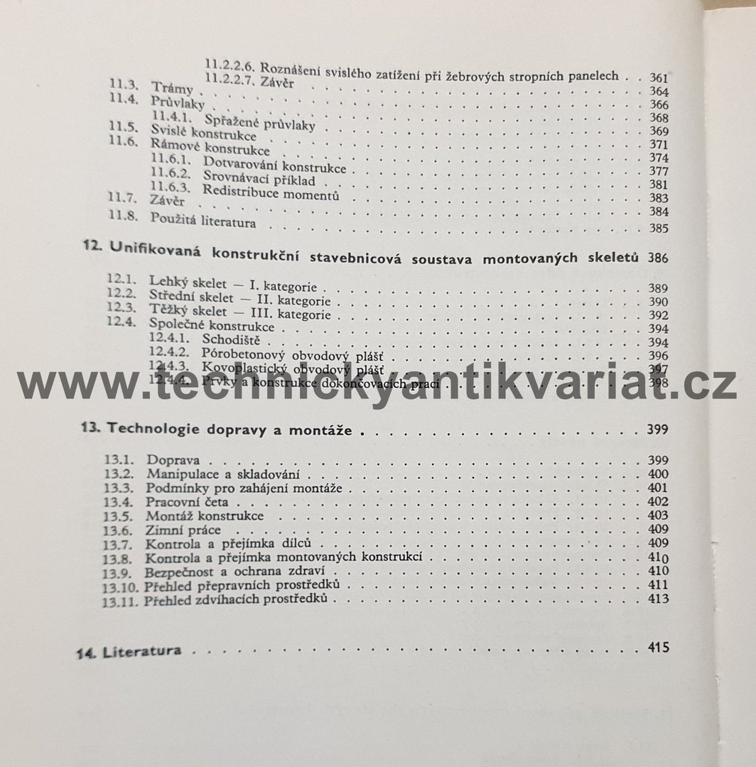 Montované betonové skeletové konstrukce - Čapek, Růžička (1976)