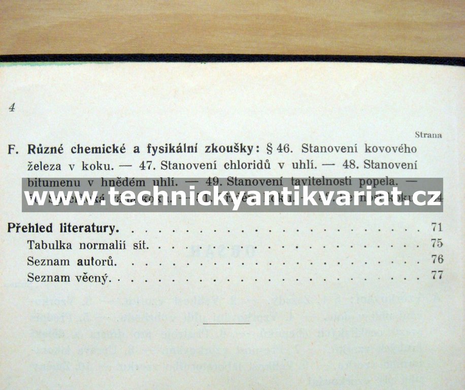 Chemický rozbor a zkoušení uhlí a koku