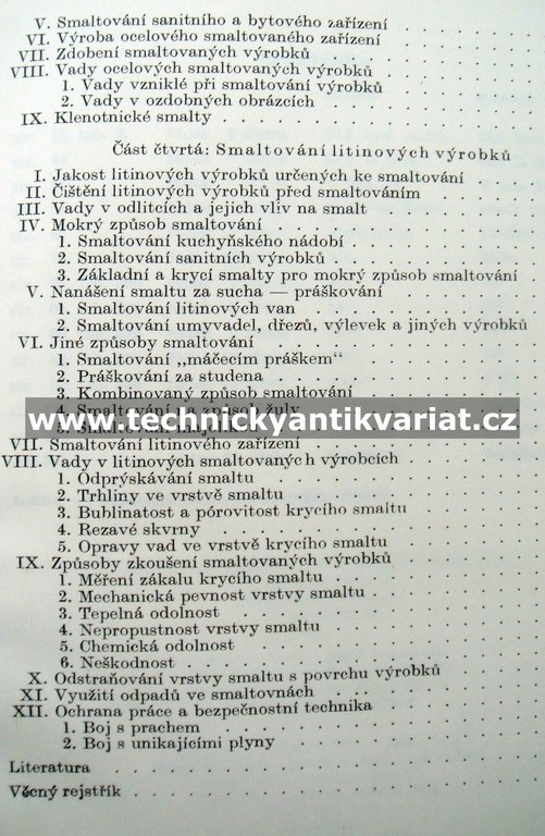 Technologie smaltování kovových výrobků - V. J. Lokšin (1955)