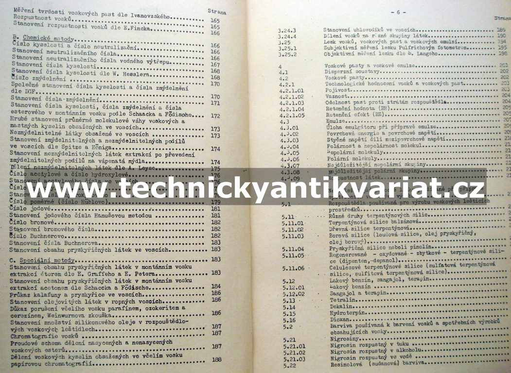 Vosky, jejich výroba a použití