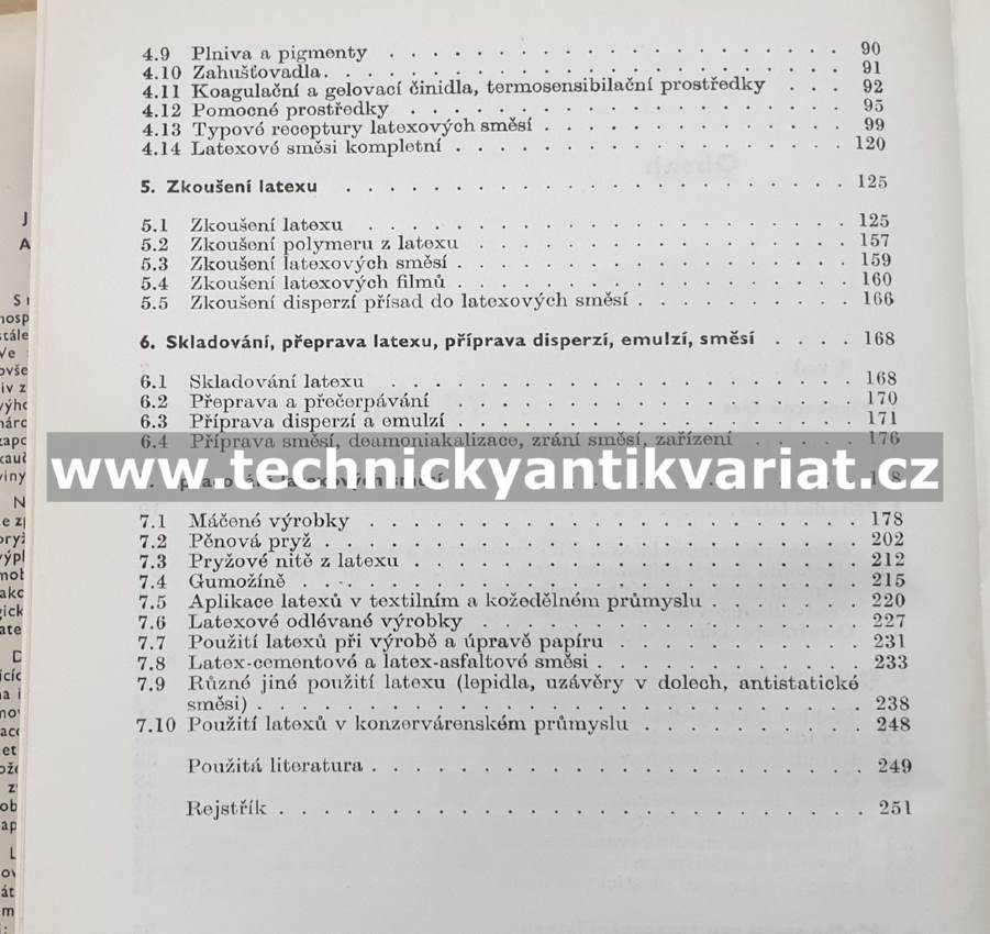 Latexy - jejich druhy a zpracování - Bábek, Liška, Valenta (1973)