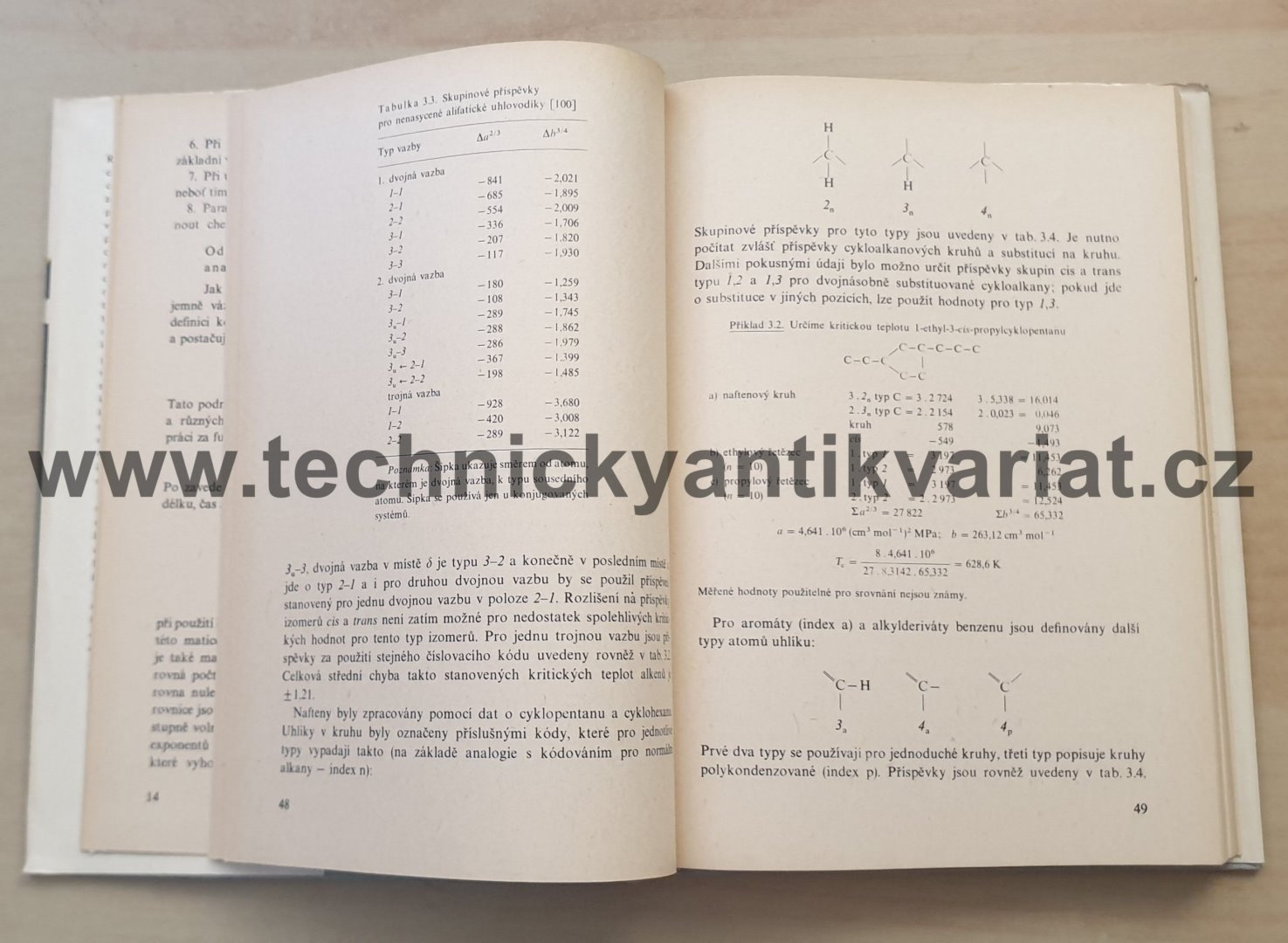 Chemickoinženýrské výpočty na základě teorému korespondujících stavů - Štěrbáček, Biskup, Tausk (1981)