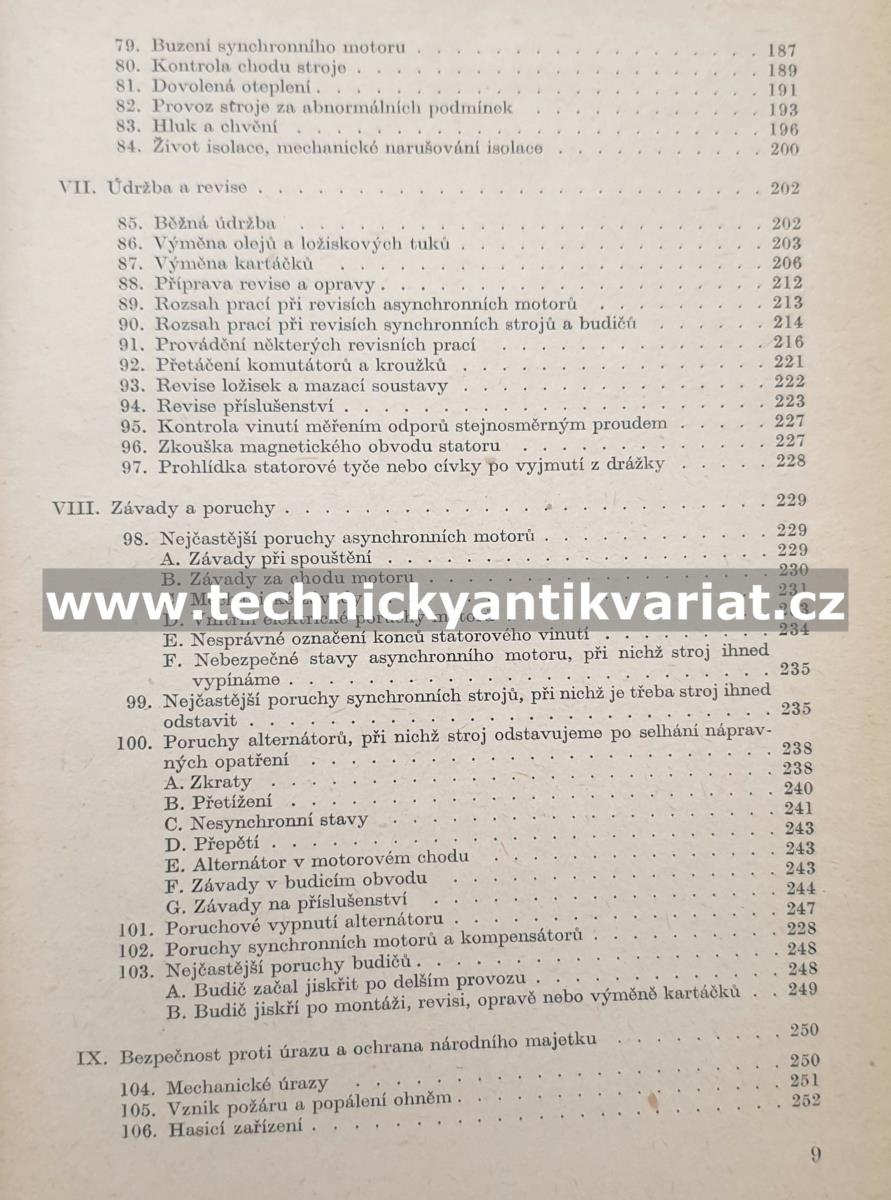 Montáž, provoz a údržba asynchronních a synchronních strojů - Brand, Hrbek (1959)