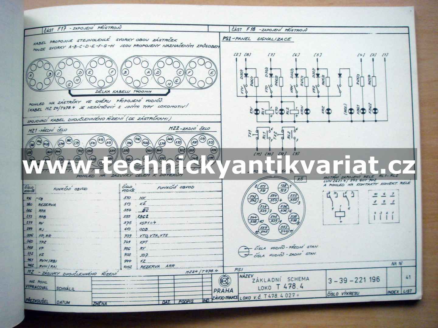 T478.4027 Schéma elektrické výzbroje