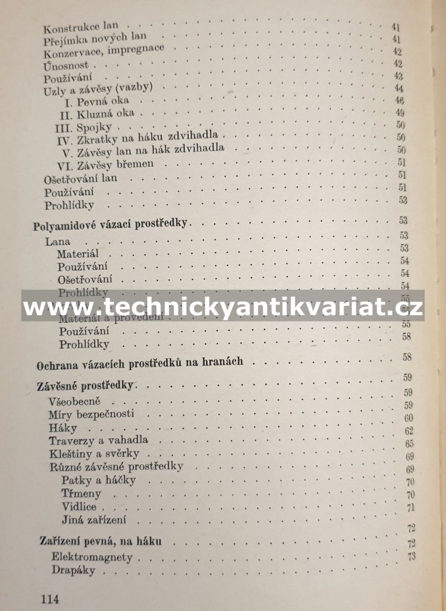 Vázání břemen a vázací prostředky - Mirko J. Kotěra (1964)