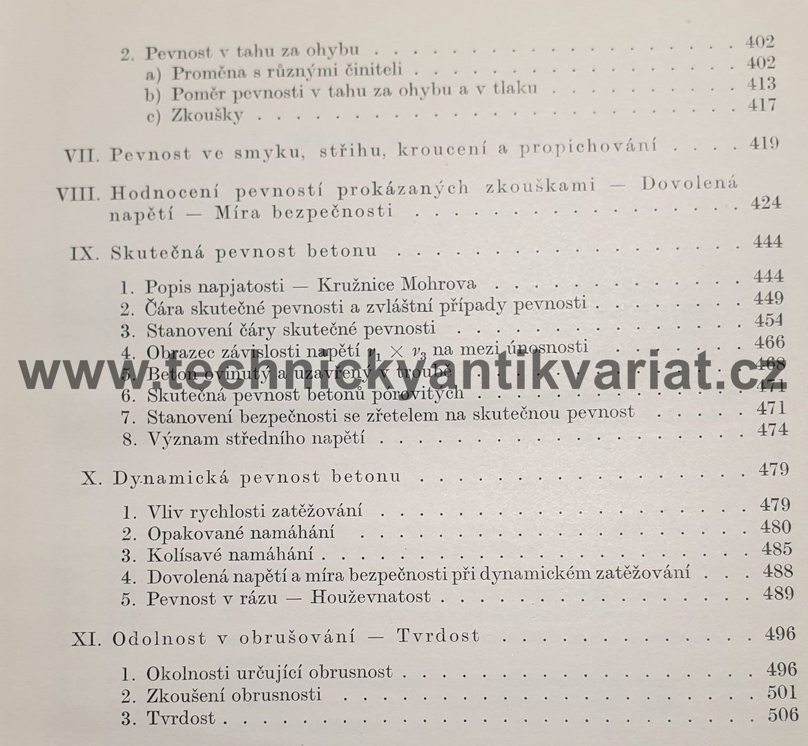 Technologie betonu III. Pevnost betonu - S. Bechyně (1959)