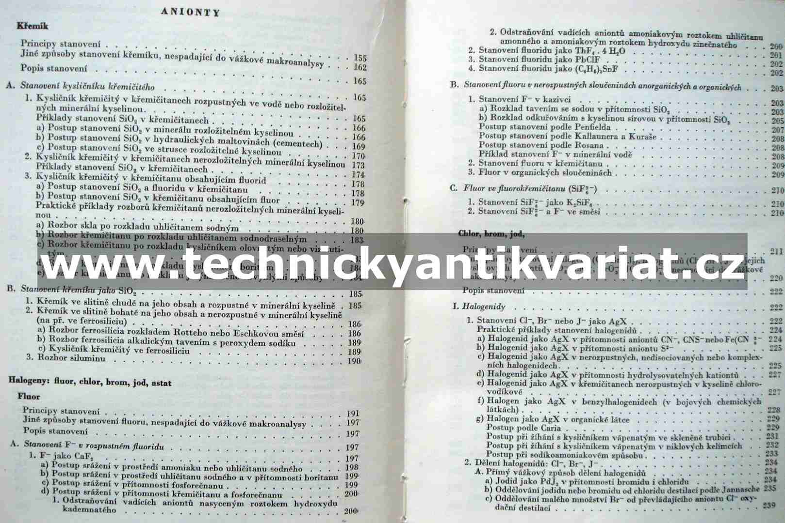 Vážková analysa a elektrotechnika III.Speciální část