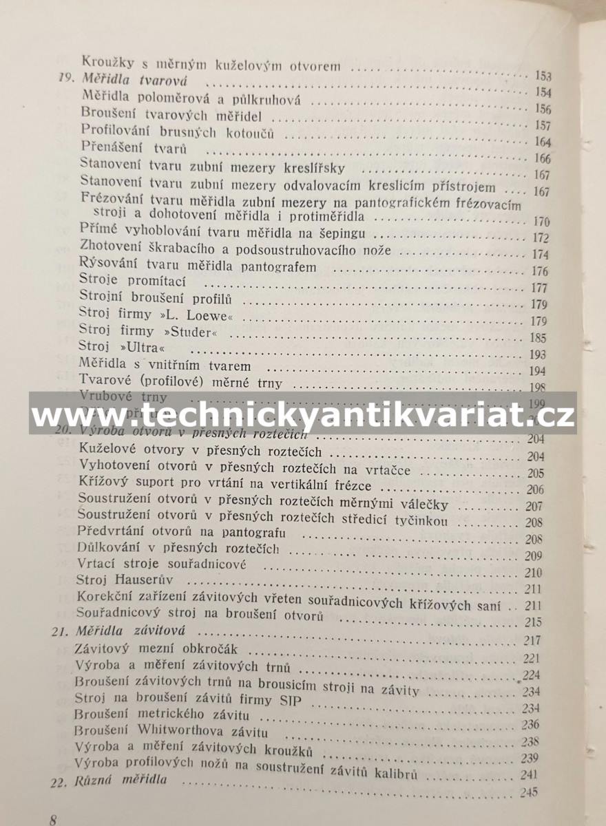 Výroba přesných měřidel - Václav Ducháč (1951)
