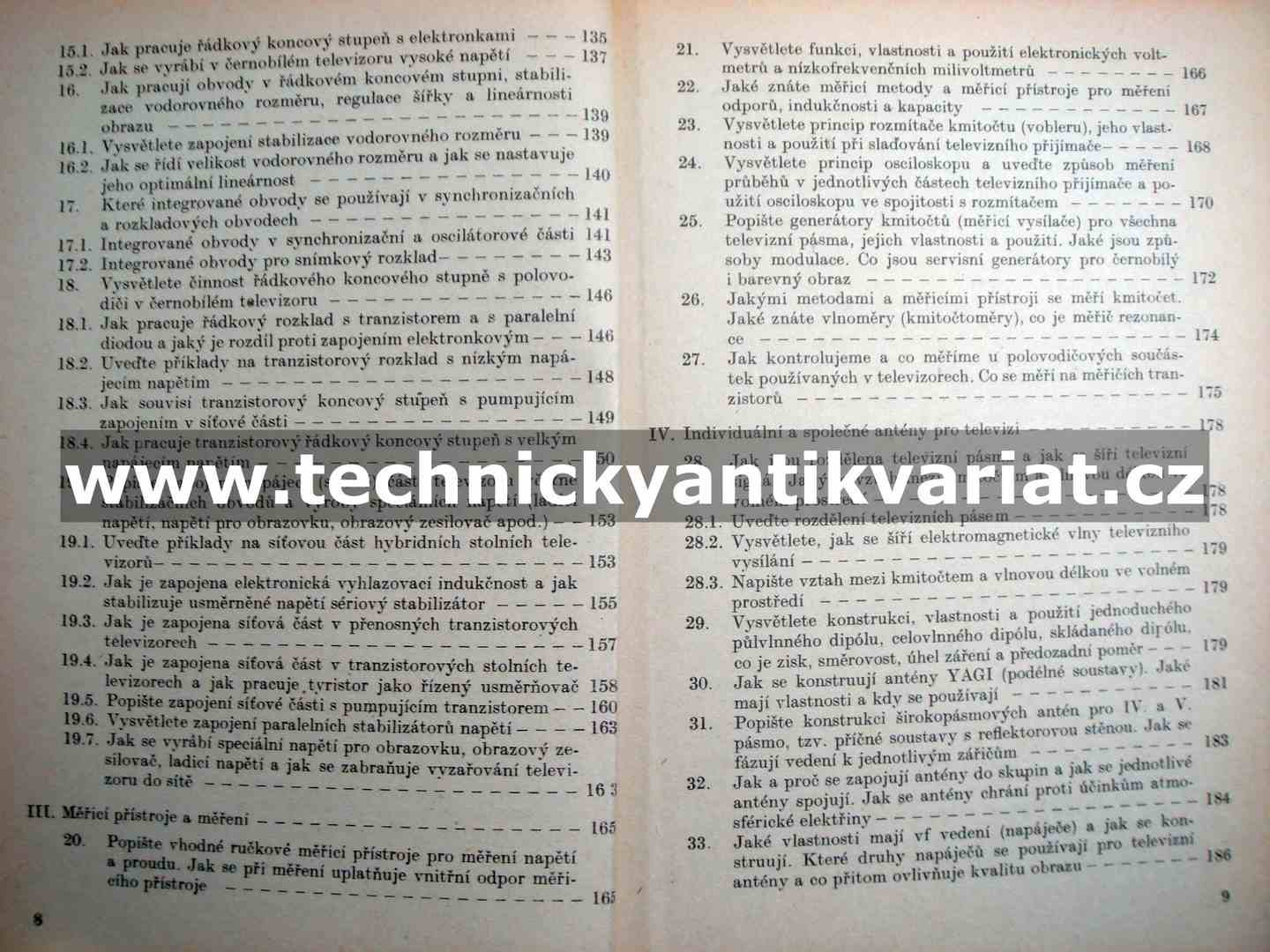 Příprava na kvalifikační zkoušky televizních mechaniků