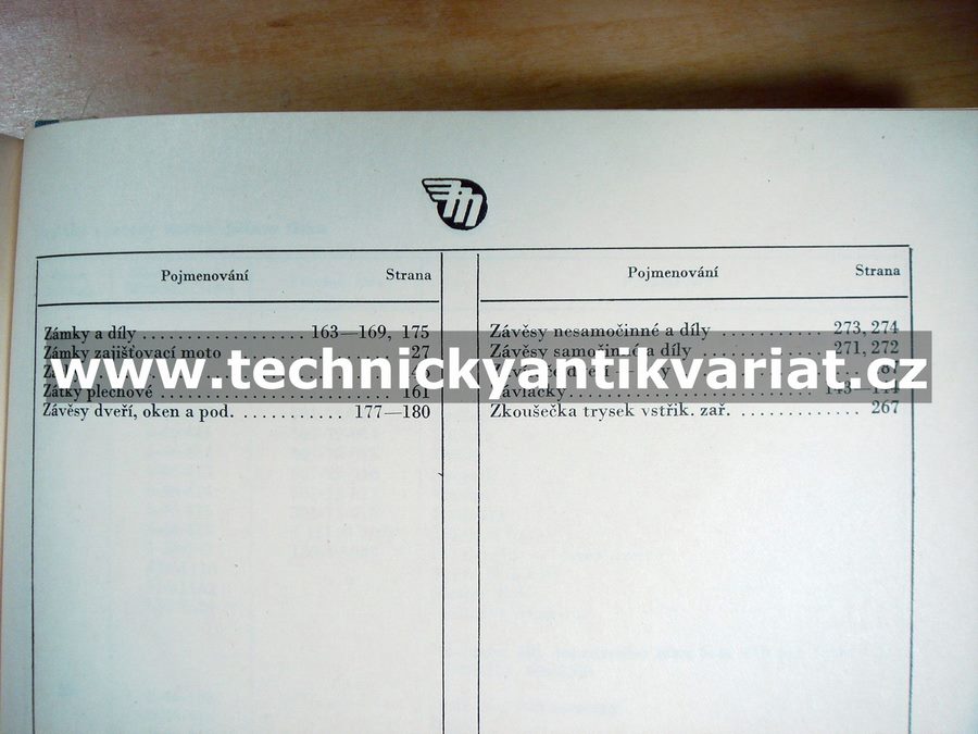 Katalog výzbroje a výstroje motorových vozidel IV. - 1958
