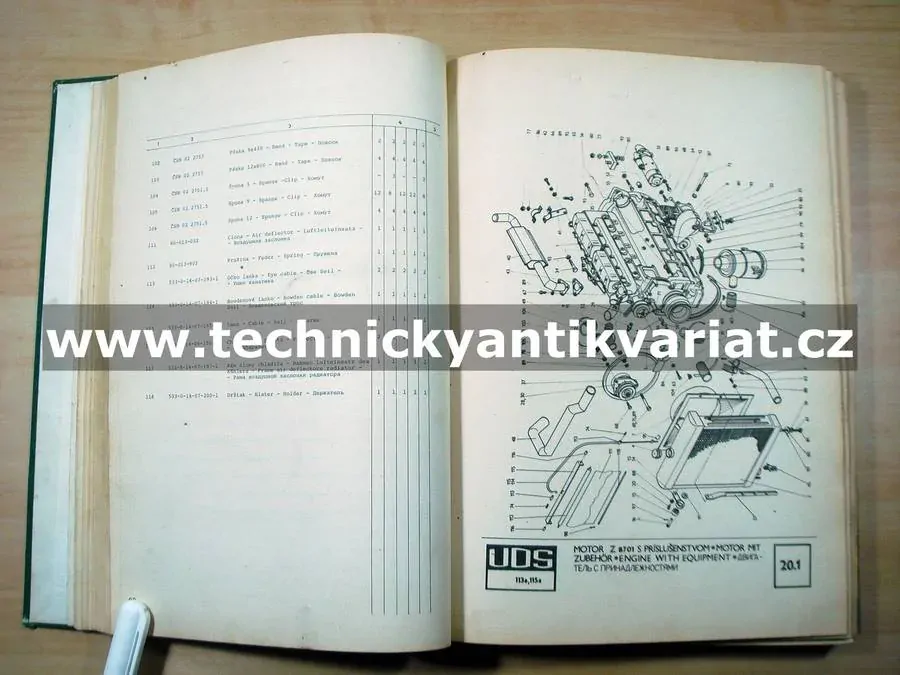 UDS 110a, 113a, 110p, 114a, 115a - katalog náhradných dielov