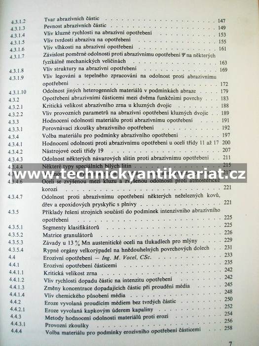 Tření a opotřebení strojních součástí - Vocel, Dufek a kol. 