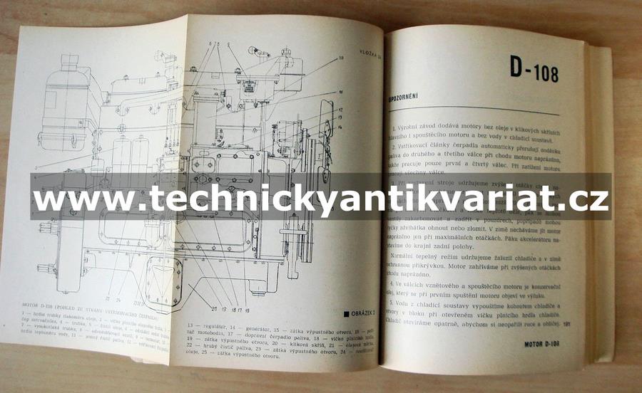 Traktor T100M s motorem D108 - návod k obsluze