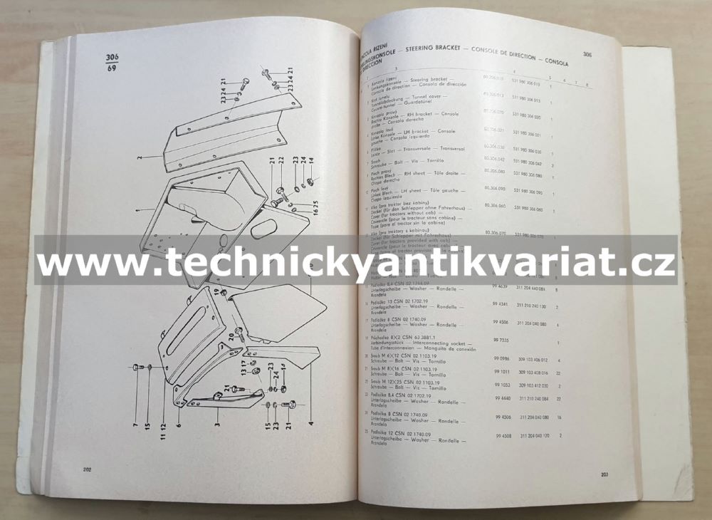Zetor 8011, 8045, 12011, 12045 - katalog náhradních dílů (1981)