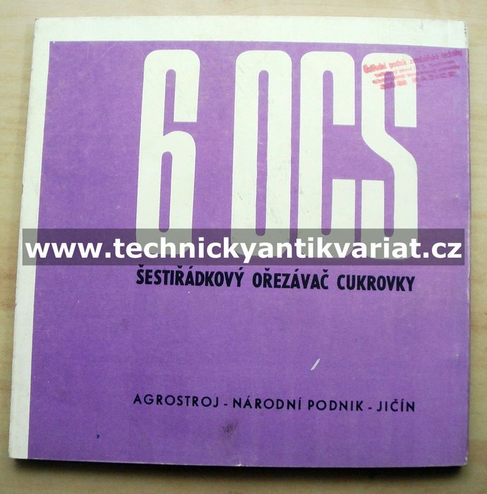 6OCS Šestiřádkový ořezávač cukrovky - návod k obsluze, seznam dílů