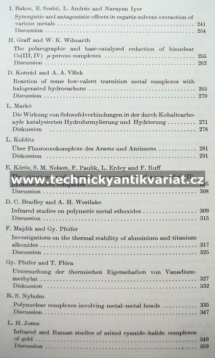 Proceeding of the Symposium on Coordination Chemistry