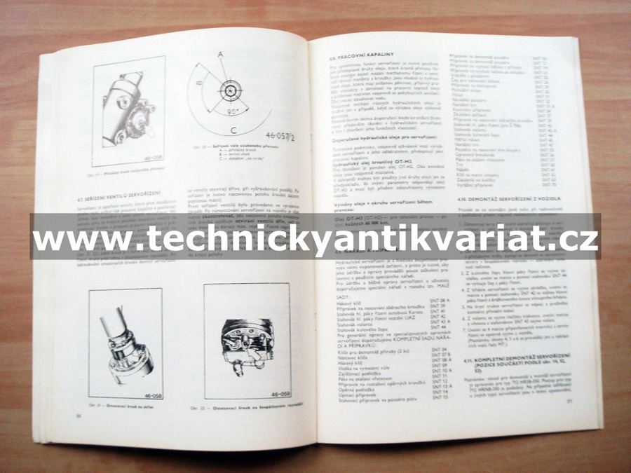 Hydraulické servořízení 712 HRSB 350, 712 HRNB 350 - dílenská příručka